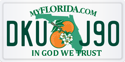 FL license plate DKUJ90