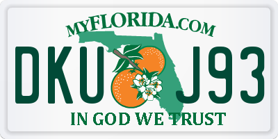 FL license plate DKUJ93