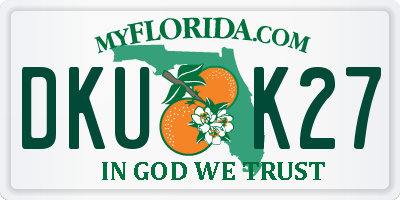 FL license plate DKUK27