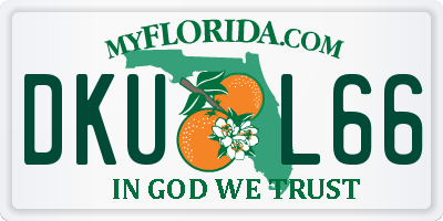 FL license plate DKUL66