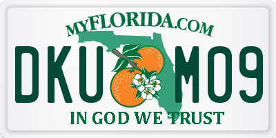FL license plate DKUM09