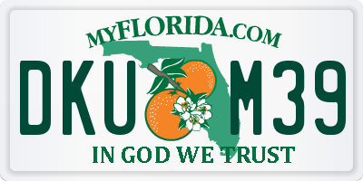 FL license plate DKUM39