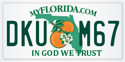 FL license plate DKUM67