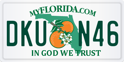 FL license plate DKUN46