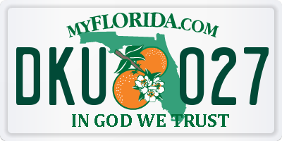FL license plate DKUO27