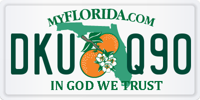 FL license plate DKUQ90