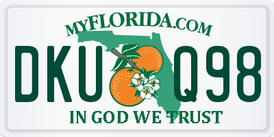 FL license plate DKUQ98