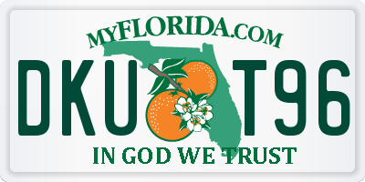 FL license plate DKUT96