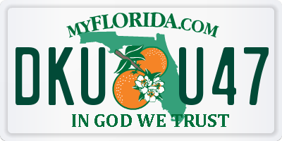 FL license plate DKUU47