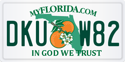 FL license plate DKUW82