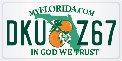 FL license plate DKUZ67