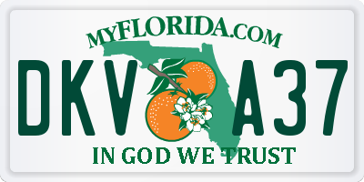 FL license plate DKVA37