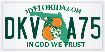 FL license plate DKVA75