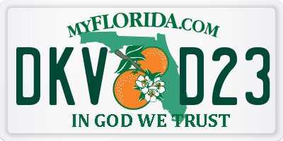 FL license plate DKVD23