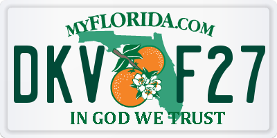 FL license plate DKVF27