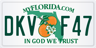 FL license plate DKVF47