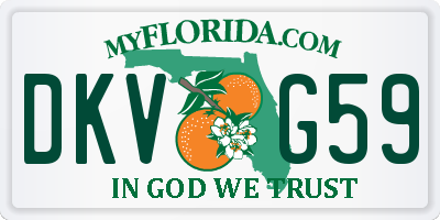 FL license plate DKVG59