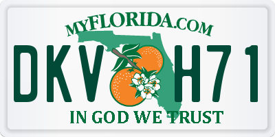 FL license plate DKVH71