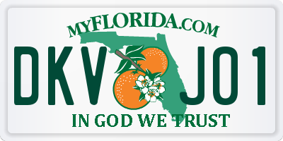FL license plate DKVJ01
