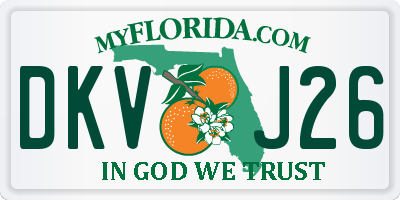 FL license plate DKVJ26