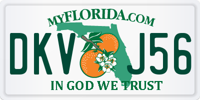 FL license plate DKVJ56