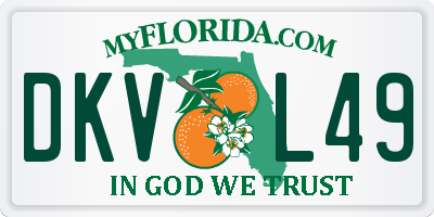 FL license plate DKVL49