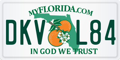FL license plate DKVL84