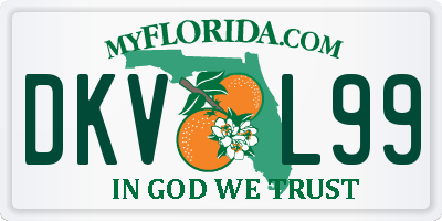 FL license plate DKVL99