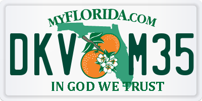 FL license plate DKVM35