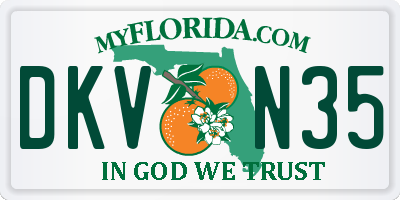 FL license plate DKVN35