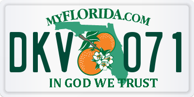 FL license plate DKVO71