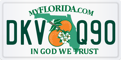 FL license plate DKVQ90