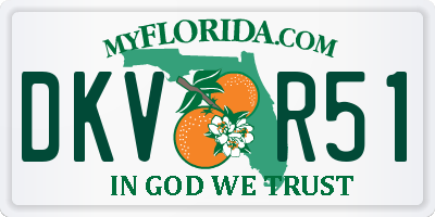 FL license plate DKVR51