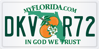 FL license plate DKVR72