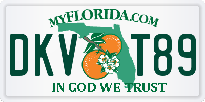 FL license plate DKVT89