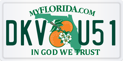 FL license plate DKVU51