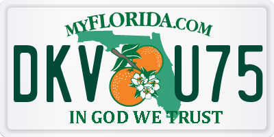 FL license plate DKVU75