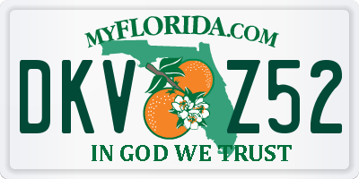 FL license plate DKVZ52