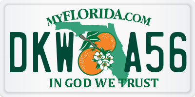 FL license plate DKWA56