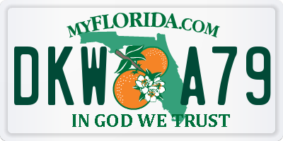 FL license plate DKWA79