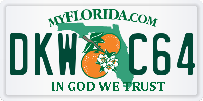 FL license plate DKWC64
