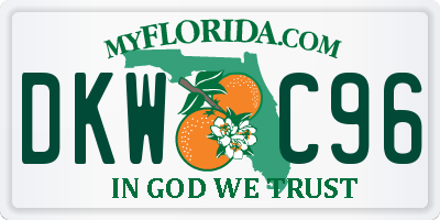 FL license plate DKWC96