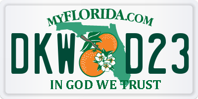 FL license plate DKWD23