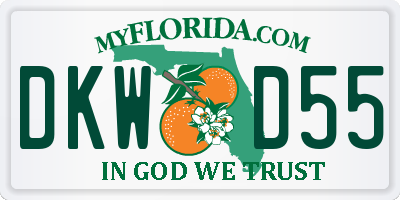 FL license plate DKWD55