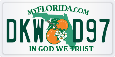 FL license plate DKWD97
