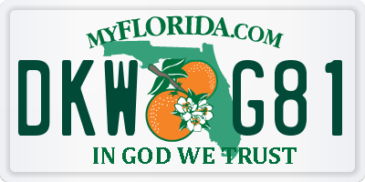 FL license plate DKWG81