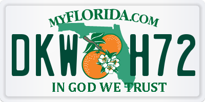 FL license plate DKWH72