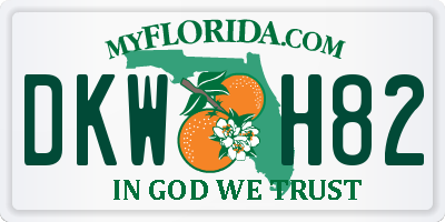 FL license plate DKWH82