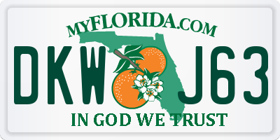 FL license plate DKWJ63