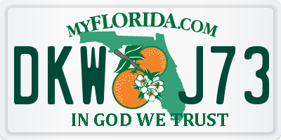 FL license plate DKWJ73